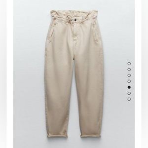 Zara Paper Bag Ankle Pants